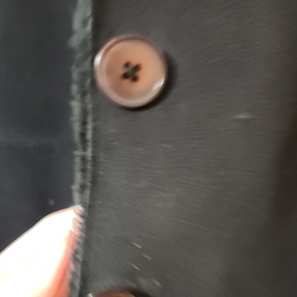 Style & Co Black Pea Coat with Notched Lapel - Picture 8 of 14